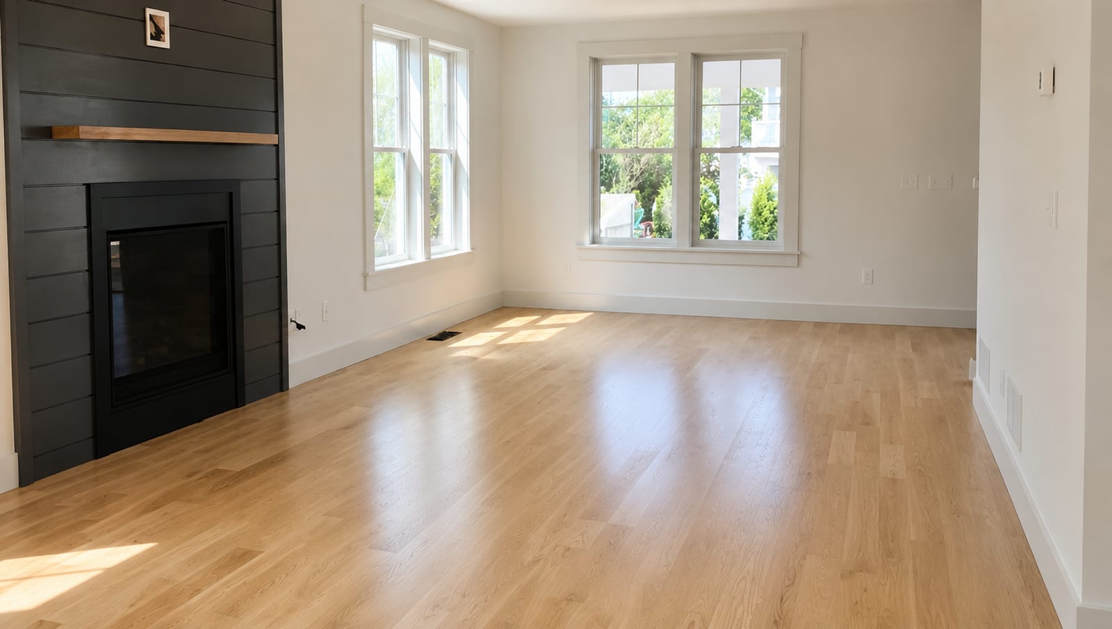 Living room staged by QuickStaging — before